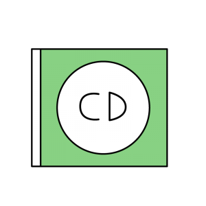 シンプルなCDのイラスト