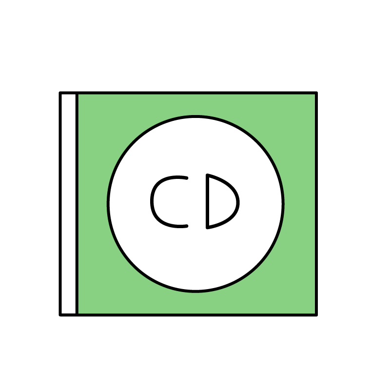 シンプルなCDのイラスト