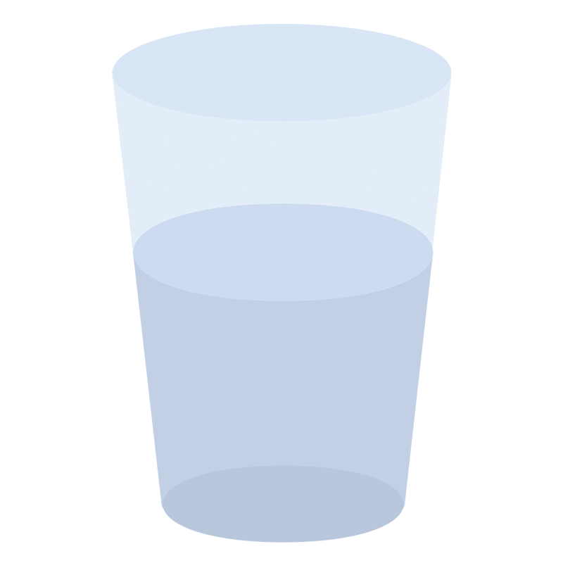 コップに入った水のイラスト