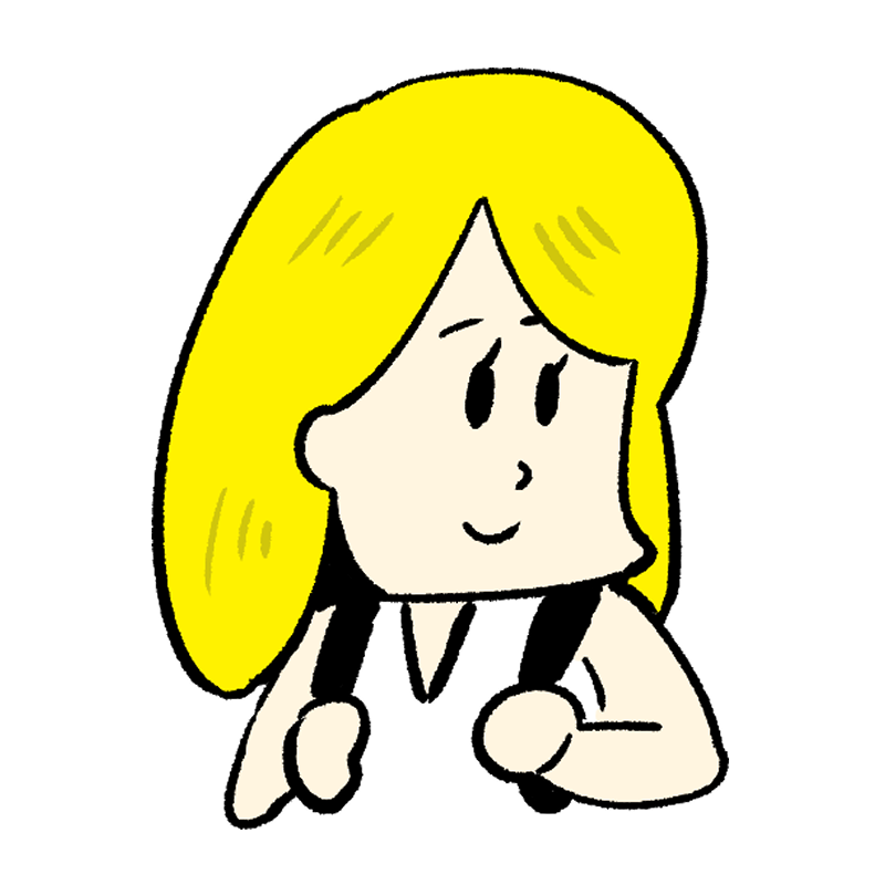 ドメイン切れの金髪の女性「404ねーちゃん」のイラスト