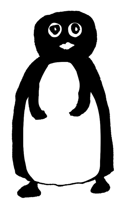 ヘタウマなペンギンのイラスト