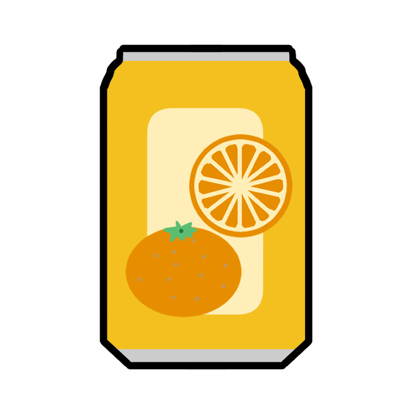 オレンジ缶ジュースのイラスト Onwaイラスト