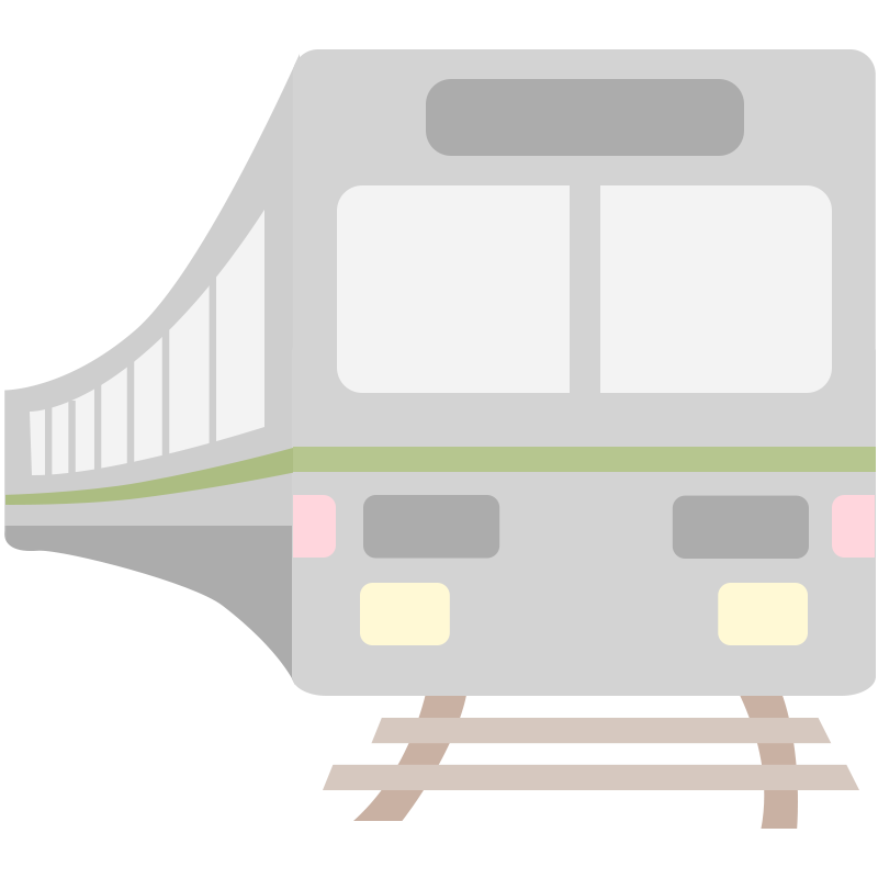 山の横を走る電車のイラスト Onwaイラスト