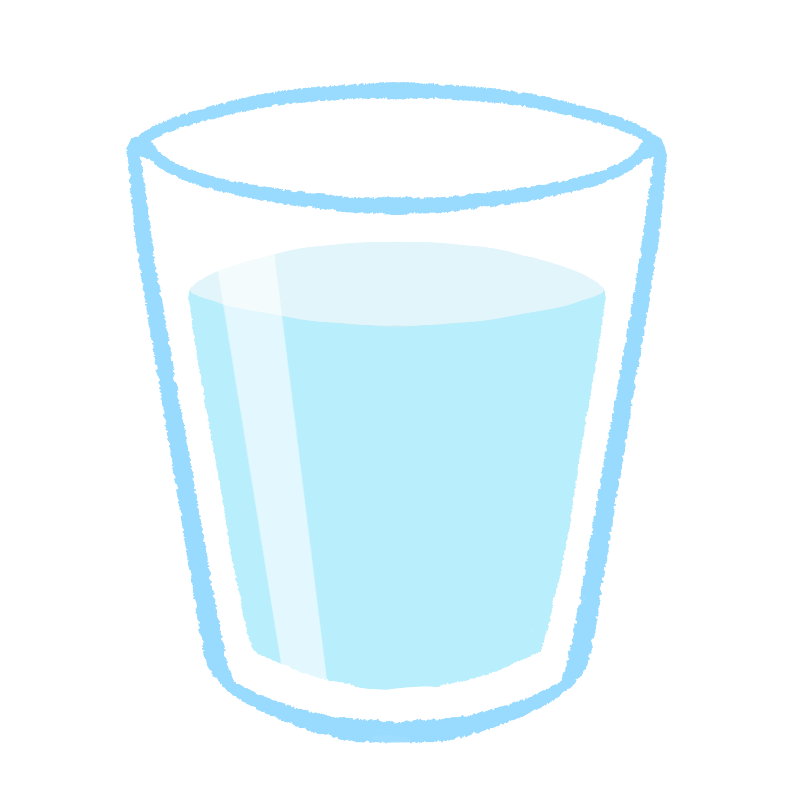 グラスに入った水のイラスト