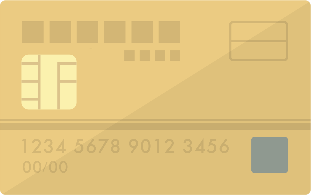 MileagePlusセゾンゴールドカード風のクレジットカードのイラスト