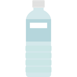 水の入ったペットボトルのイラスト