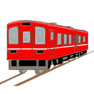 赤い電車のイラスト