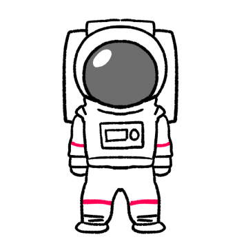 宇宙飛行士のイラスト
