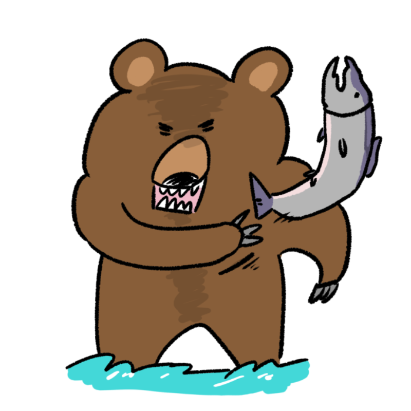 立っているクマのイラスト Onwaイラスト