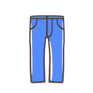 青いズボンのイラスト