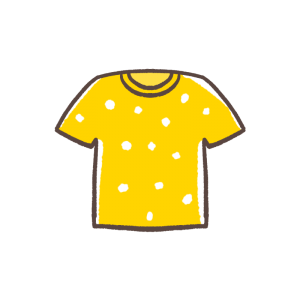 黄色いTシャツのイラスト
