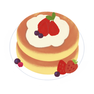 いちごのロールケーキのイラスト Onwaイラスト