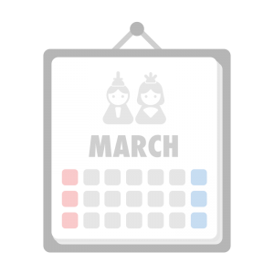 3月のカレンダーのイラスト