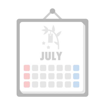 7月のカレンダーのイラスト
