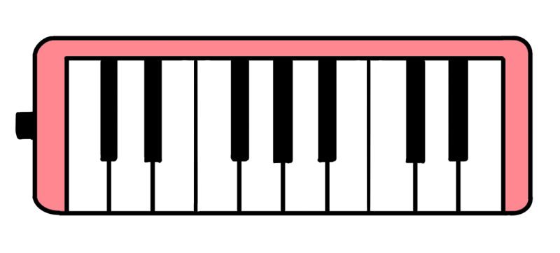 ピンクの鍵盤ハーモニカのイラスト Onwaイラスト