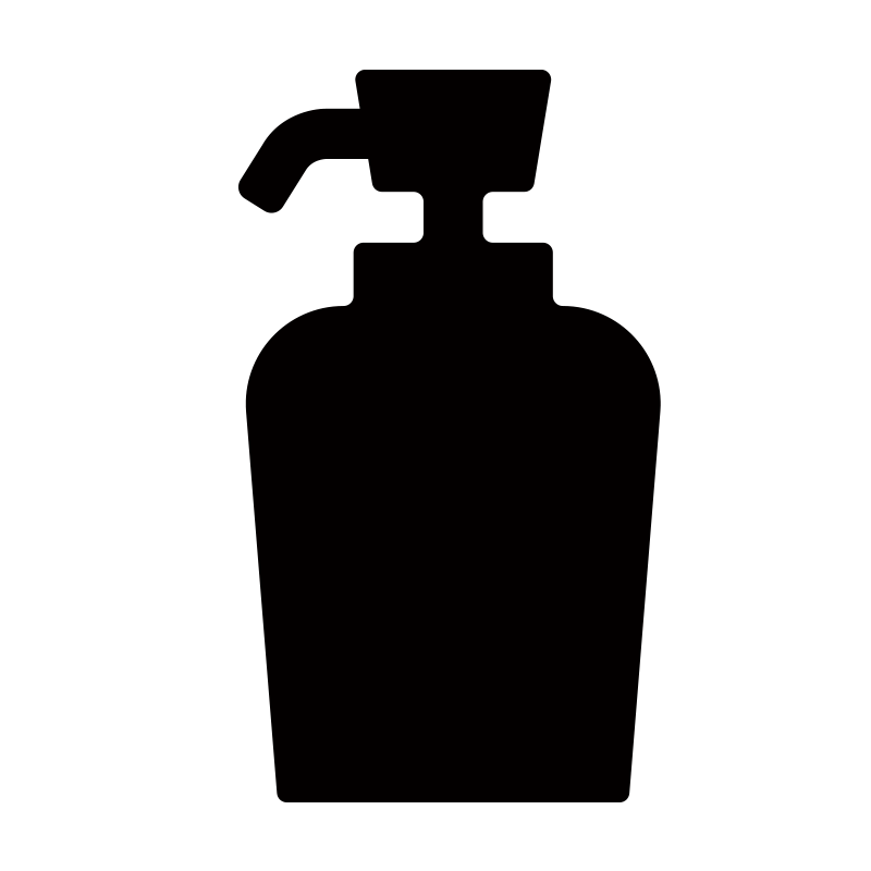 シャンプーのアイコンシルエット Onwaイラスト