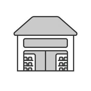 シンプルな雑貨屋の建物のイラスト