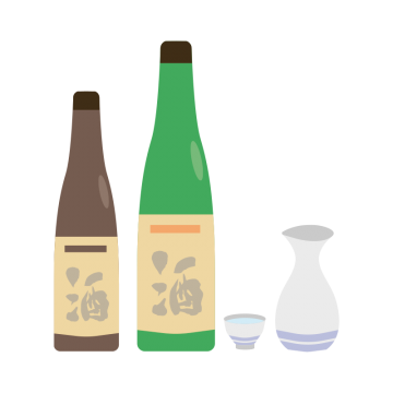 日本酒セットのイラスト