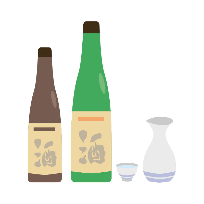 日本酒セットのイラスト Onwaイラスト