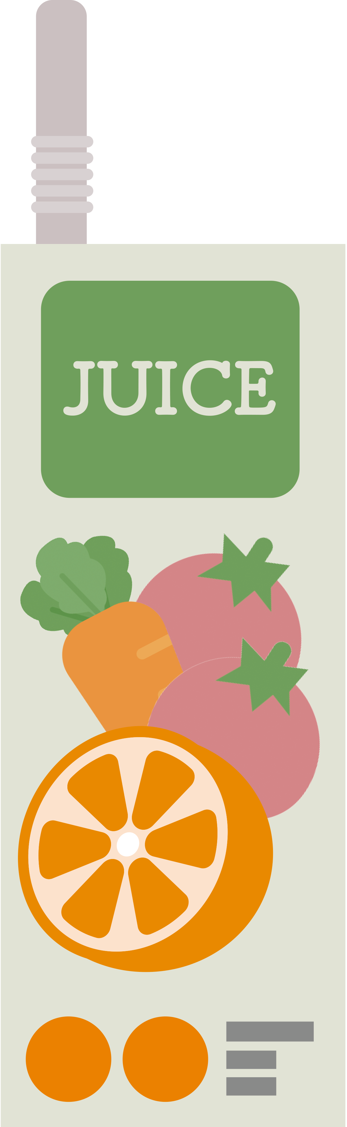 紙パックの野菜ジュースのイラスト
