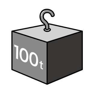100tの重りのイラスト