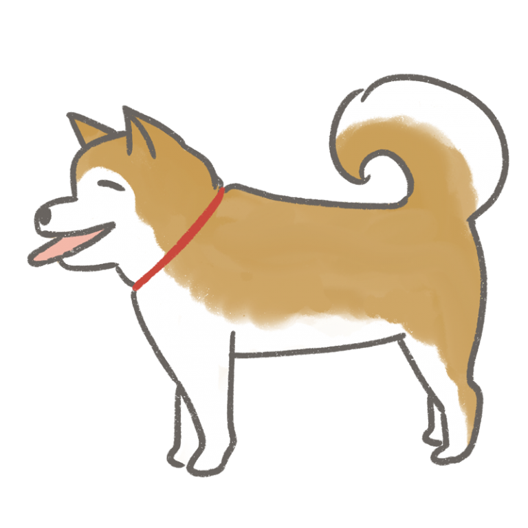 秋田犬のイラスト - ONWAイラスト