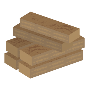 積まれた木材のイラスト