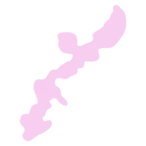 沖縄県の地図だけ切り取ったやさしい色合いのイラスト