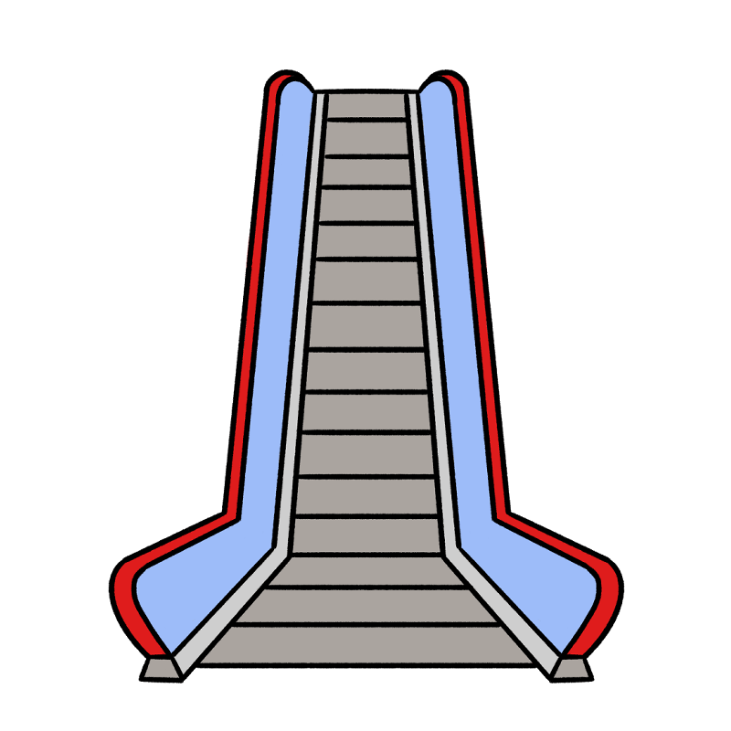 エスカレーターのイラスト Onwaイラスト