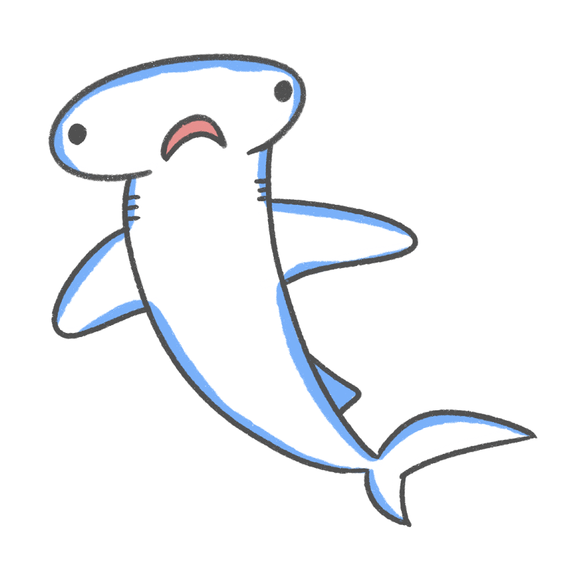 シュモクザメのイラスト Onwaイラスト