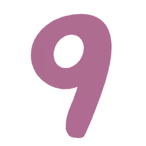 数字の「9」のイラスト