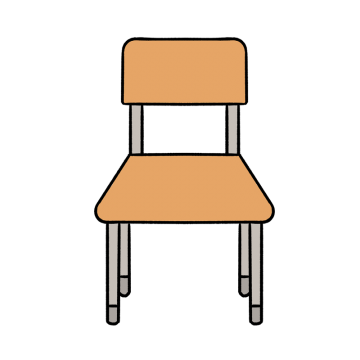 学校の椅子のイラスト