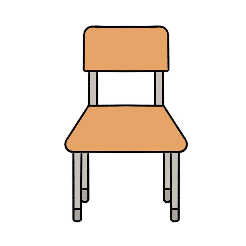 学校の椅子のイラスト Onwaイラスト