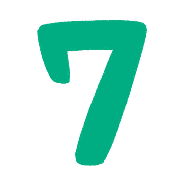 数字の「7」のイラスト