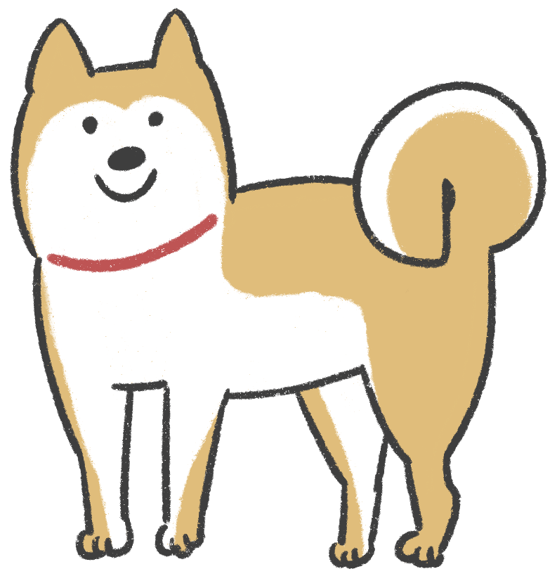 こちらを見ている柴犬のイラスト Onwaイラスト