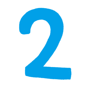 数字の「2」のイラスト