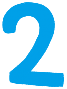 数字の「2」のイラスト - ONWAイラスト