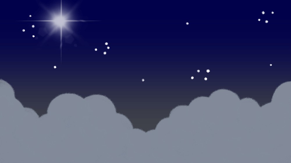 夜空と光る星のイラスト Onwaイラスト