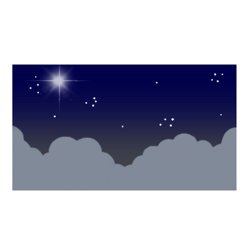 夜空と光る星のイラスト Onwaイラスト