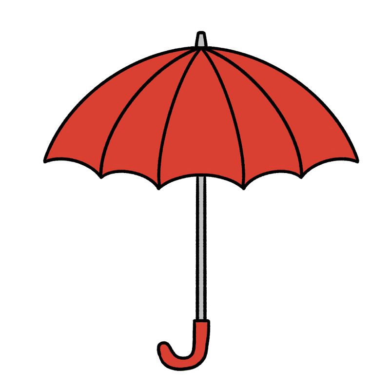 開いた赤い傘のイラスト Onwaイラスト 開いた赤い傘のイラスト Onwaイラスト