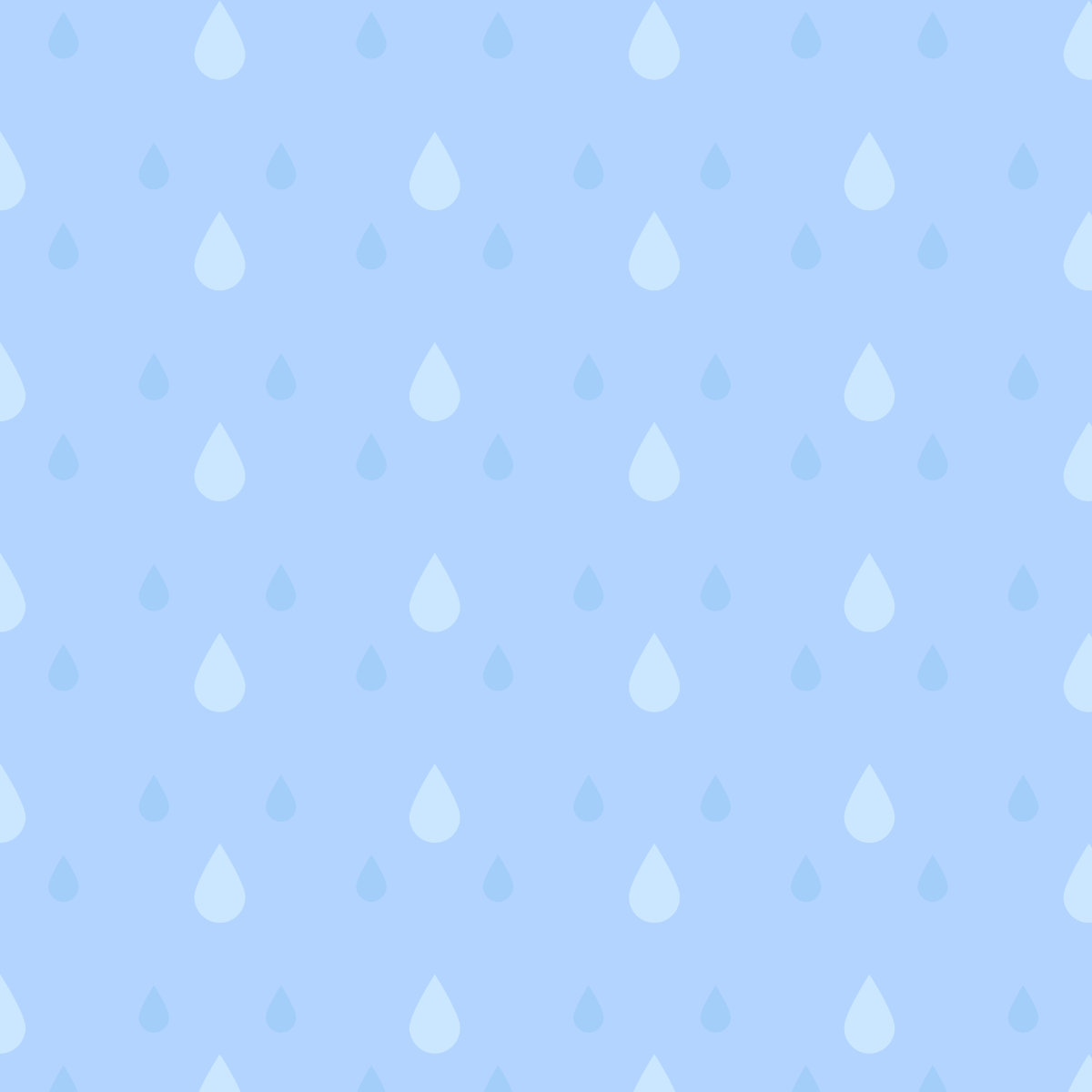水色の雨模様パターンのイラスト