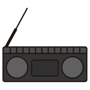 シンプルなラジオのイラスト