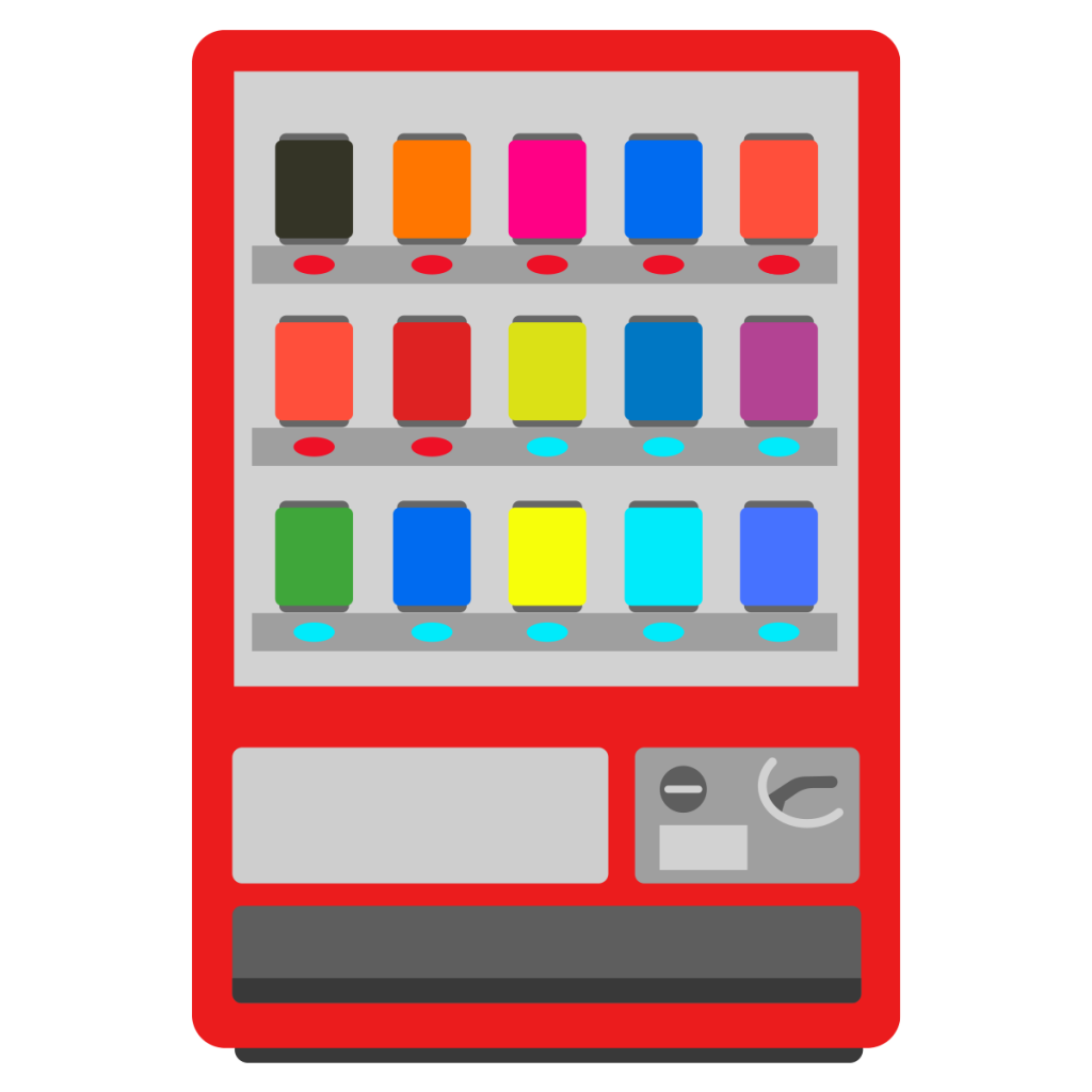 赤い自動販売機のイラスト - ONWAイラスト