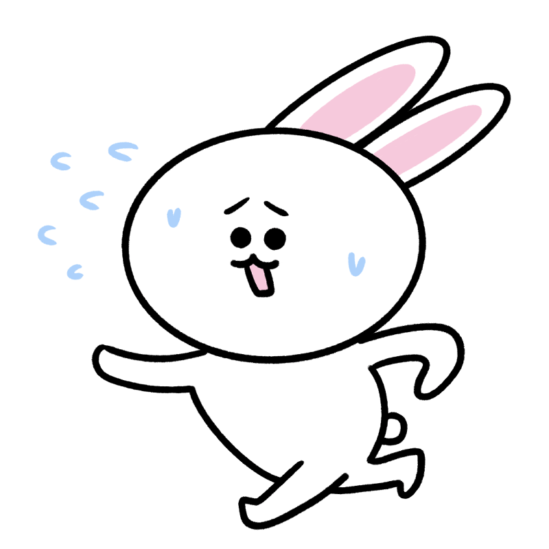 急ぐウサギのイラスト