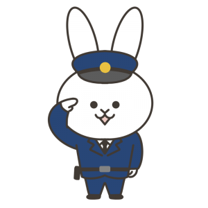 うさぎの警察官のイラスト