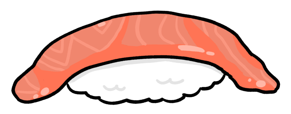 サーモントラウトのお寿司のイラスト