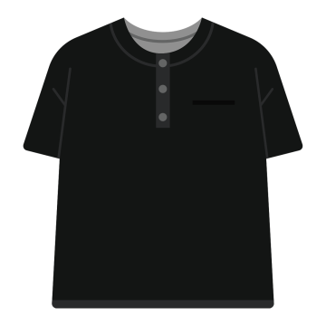 黒い半袖Tシャツのイラスト