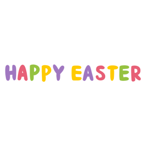 「HAPPY EASTER」の文字のイラスト