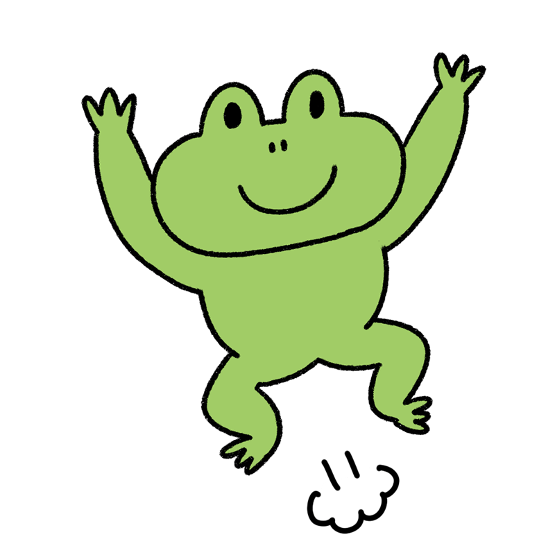 飛んでいるカエルのイラスト - ONWAイラスト