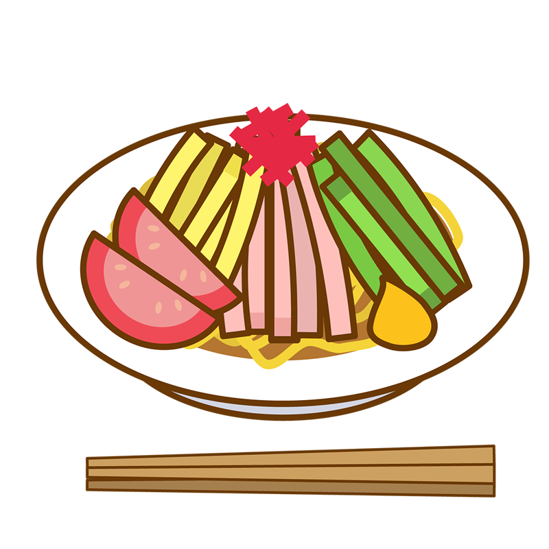 冷やし中華のイラスト